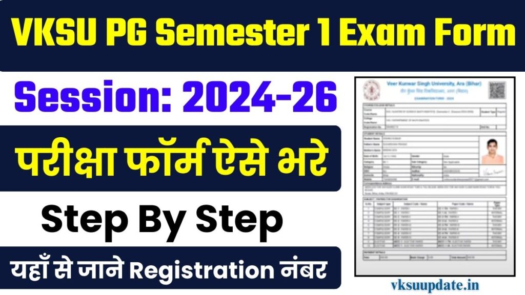 VKSU PG Semester 1 Exam Form 2024-26